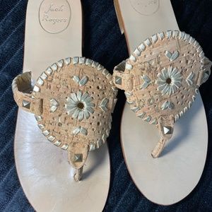 Jack Rogers -  Georgica Sandal in Cork and Gold